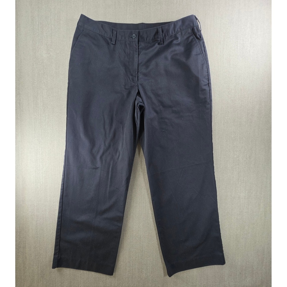 Edwards Dress Pants Women 16 Navy Blue Tuff-Tested Straight Leg Chino 8537-007